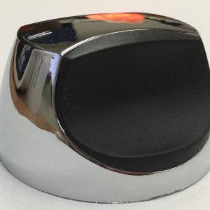 Chrome/Black Burner Knob